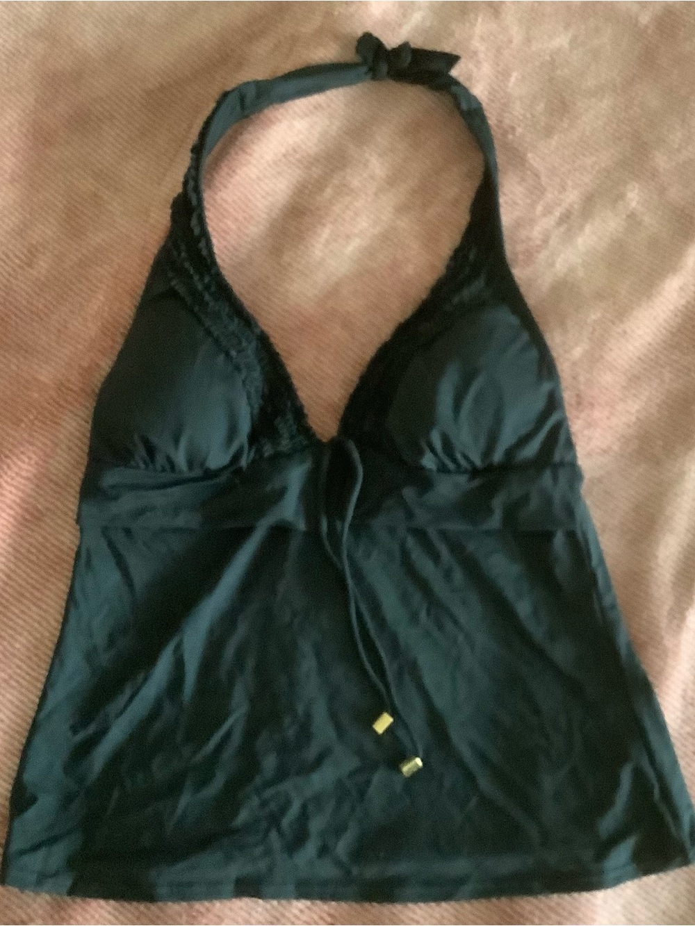 Kenneth Cole Reaction Black Halter Swim Top